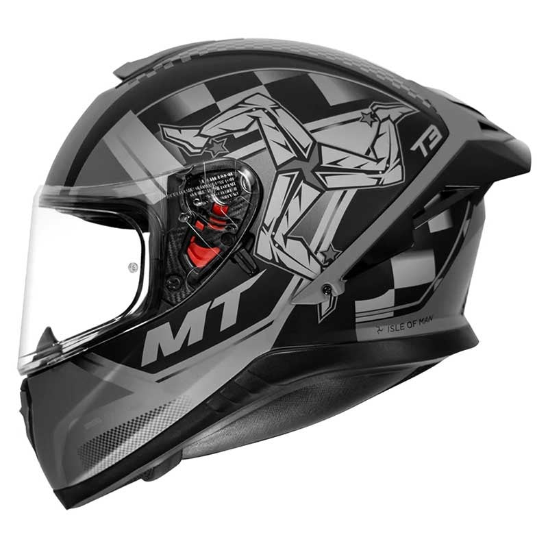 MT Thunder3 Pro Isle Of Man Matt Grey Helmet - AH Helmets