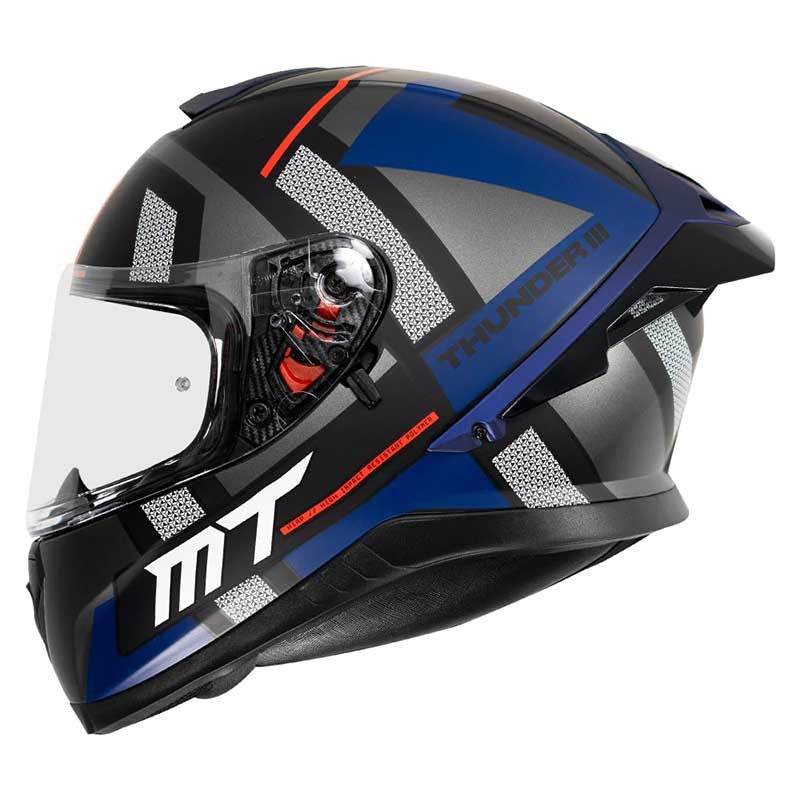 MT Thunder3 Pro Pulsion Matt Blue & Grey Helmet