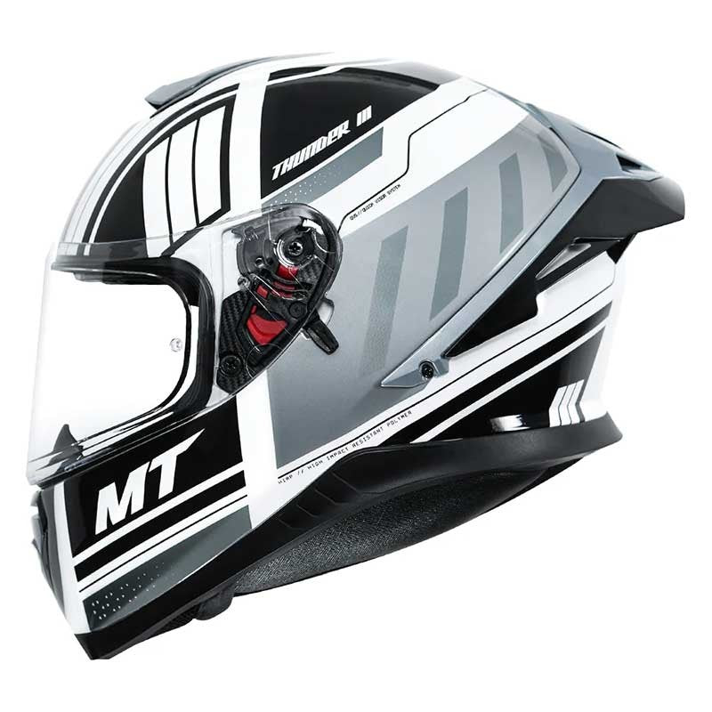 MT Thunder3 Pro Open Gloss Grey Helmet - AH Helmets