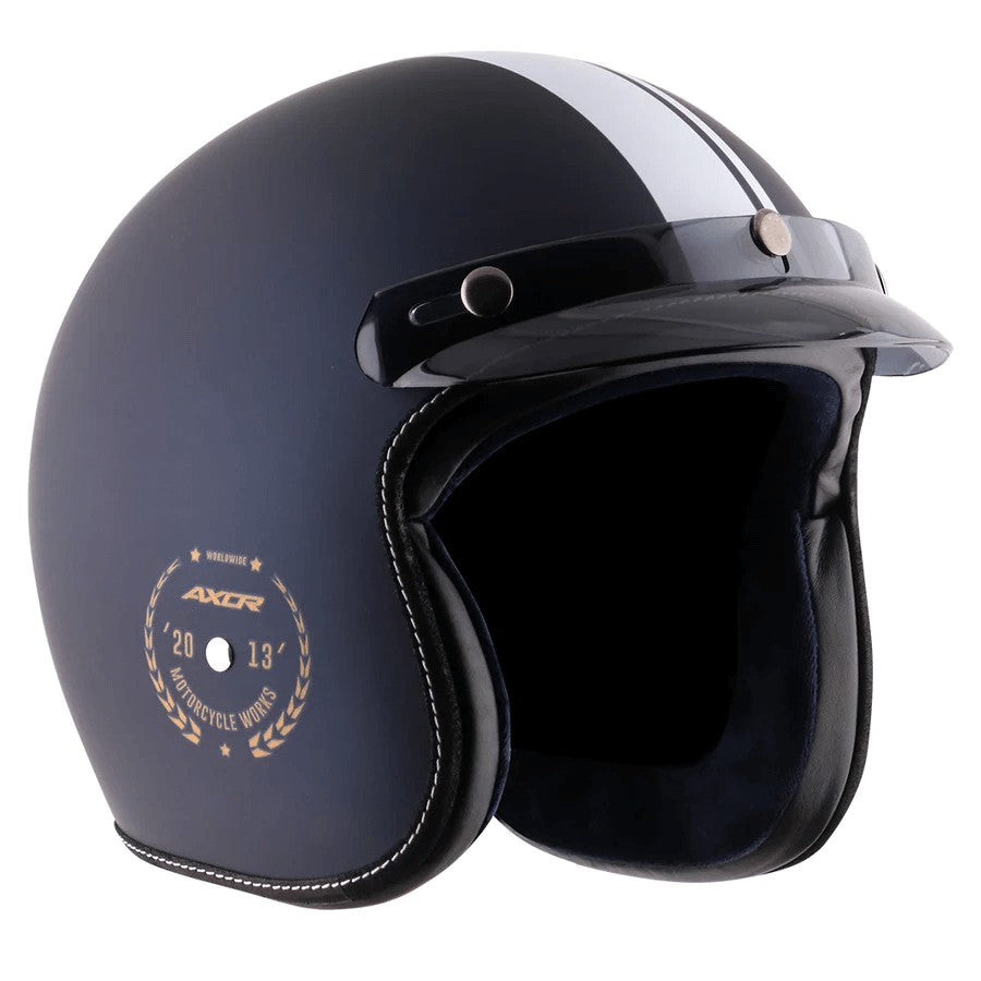 Axor Retro Jet Euro Globe Dull Royal Blue Helmet - AH Helmets