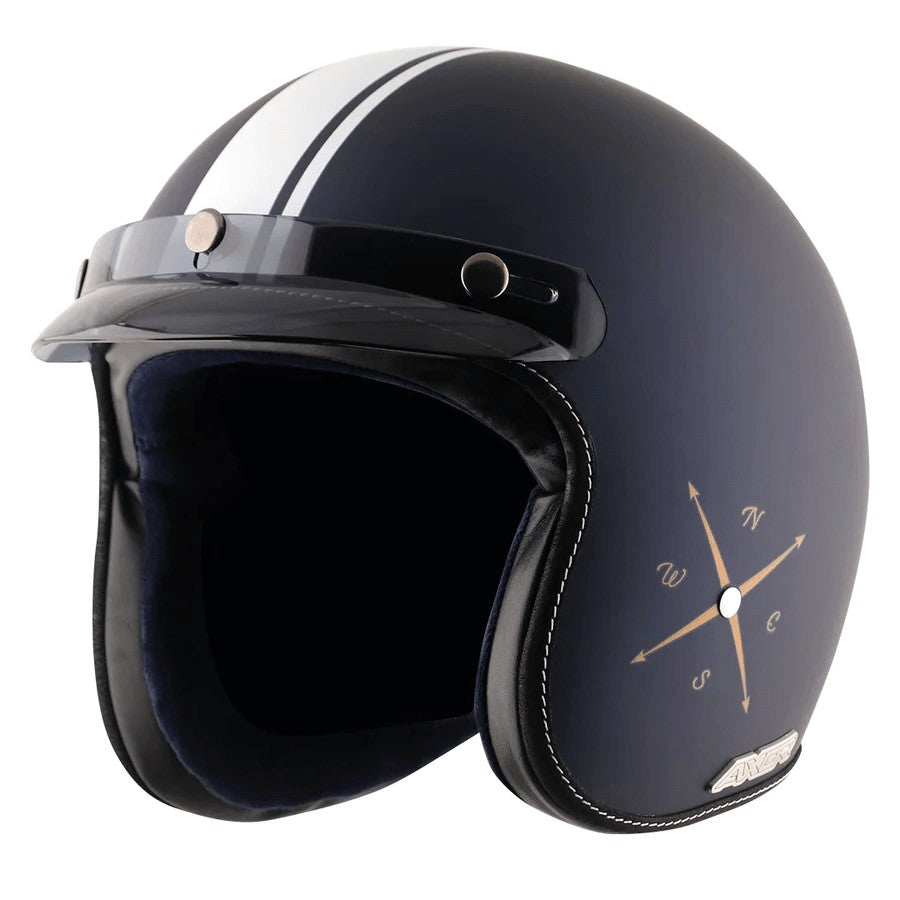 Axor Retro Jet Euro Globe Dull Royal Blue Helmet - AH Helmets