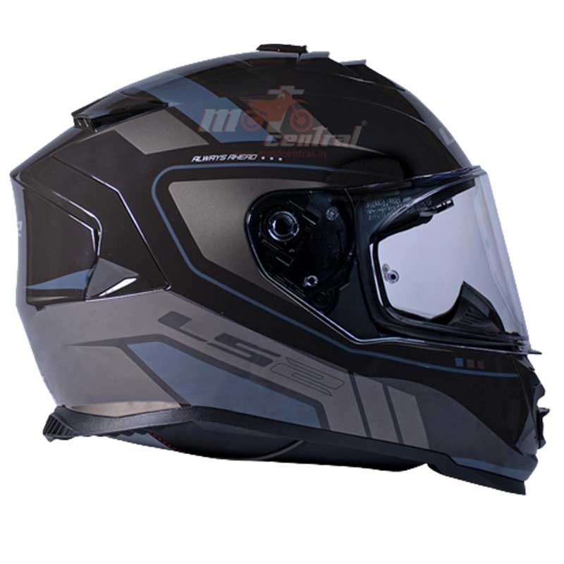 LS2 FF800 Storm II Fist Gloss Black Grey Helmet - AH Helmets