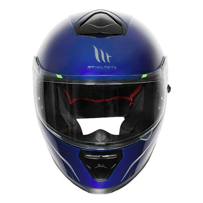 MT Thunder3 Pro Solid Gloss Blue Helmet