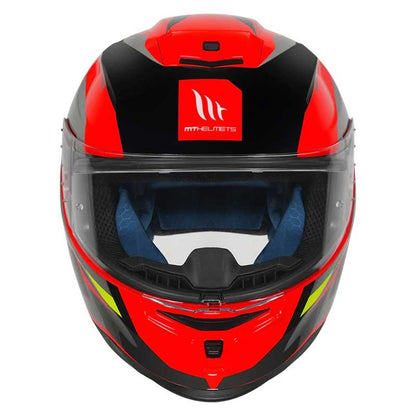 MT Hummer Nighthawk Gloss Fluorescent Red Helmet - AH Helmets