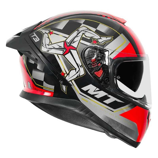 MT Thunder3 Pro Isle Of Man Gloss Red Helmet