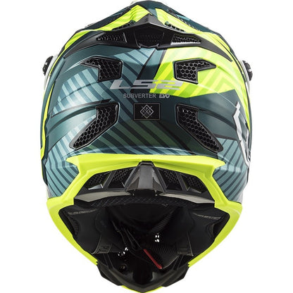 LS2 MX700 Subverter Evo Astro Gloss Cobalt Hi-Viz Yellow Helmet - AH Helmets