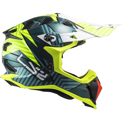 LS2 MX700 Subverter Evo Astro Gloss Cobalt Hi-Viz Yellow Helmet - AH Helmets