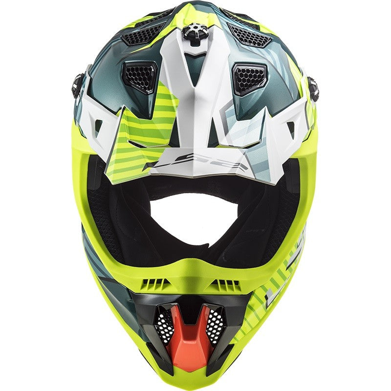 LS2 MX700 Subverter Evo Astro Gloss Cobalt Hi-Viz Yellow Helmet - AH Helmets