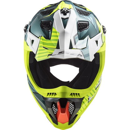 LS2 MX700 Subverter Evo Astro Gloss Cobalt Hi-Viz Yellow Helmet - AH Helmets