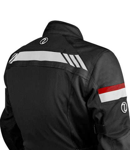 Rynox Stealth Air Pro Black Red Riding Jacket - AH Helmets