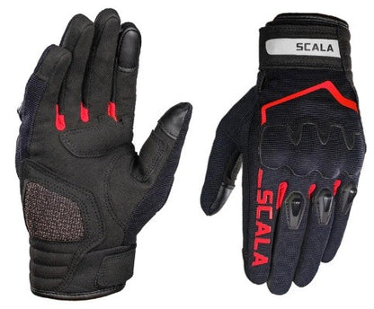 Scala Atlas Gloves Black Red - AH Helmets