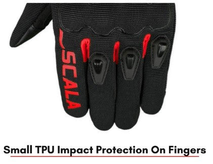 Scala Atlas Gloves Black Red - AH Helmets