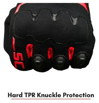 Scala Atlas Gloves Black Red - AH Helmets