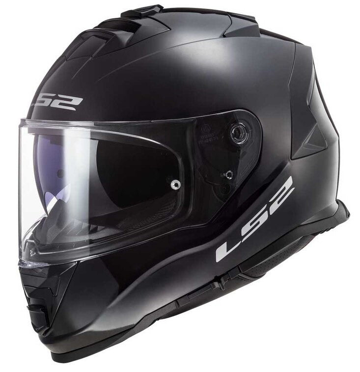 LS2 FF800 Storm II Solid Gloss Black Helmet With D-ring - AH Helmets