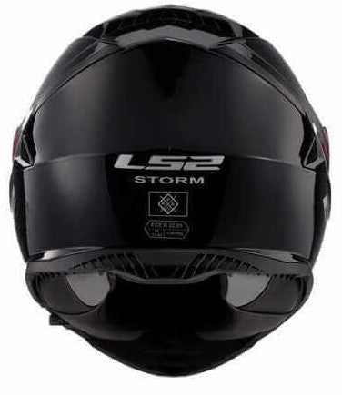 LS2 FF800 Storm II Solid Gloss Black Helmet With D-ring - AH Helmets