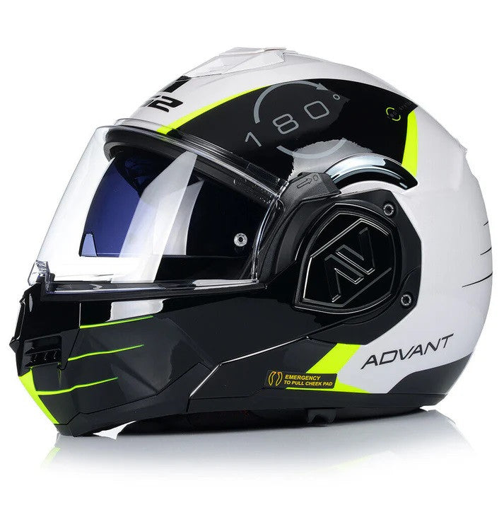 LS2 FF900 Valiant II Advant Codex-Gloss Black White Helmets - AH Helmets