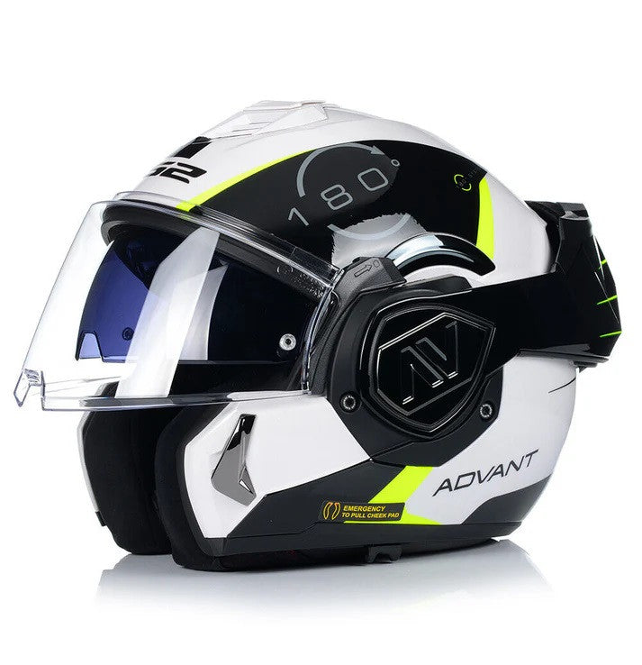 LS2 FF900 Valiant II Advant Codex-Gloss Black White Helmets - AH Helmets