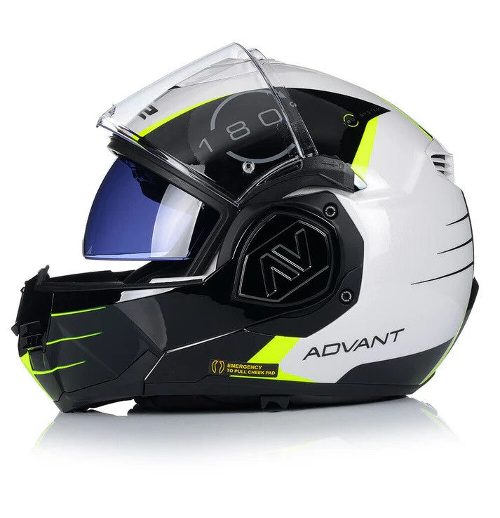 LS2 FF900 Valiant II Advant Codex-Gloss Black White Helmets - AH Helmets