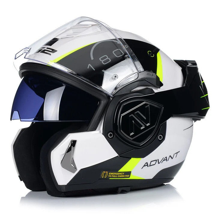 LS2 FF900 Valiant II Advant Codex-Gloss Black White Helmets - AH Helmets