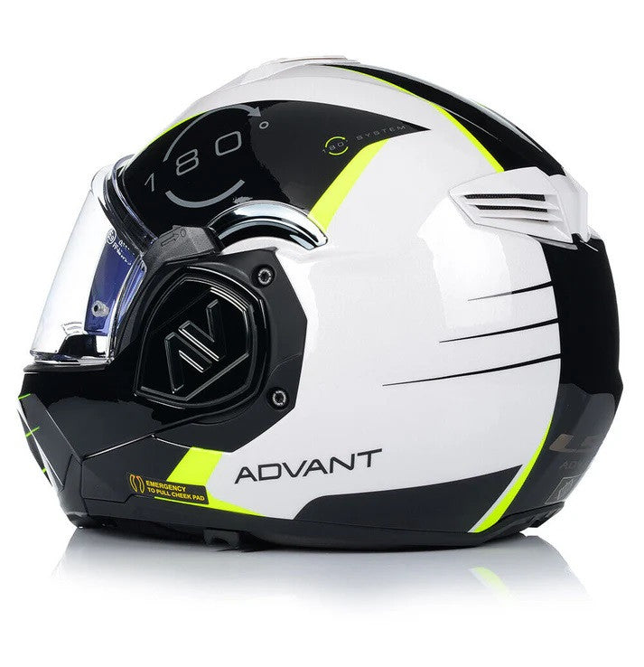 LS2 FF900 Valiant II Advant Codex-Gloss Black White Helmets - AH Helmets