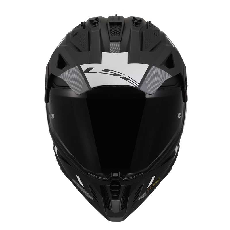 LS2 MX436 Pioneer II Hill Matt Black White Helmet - 06