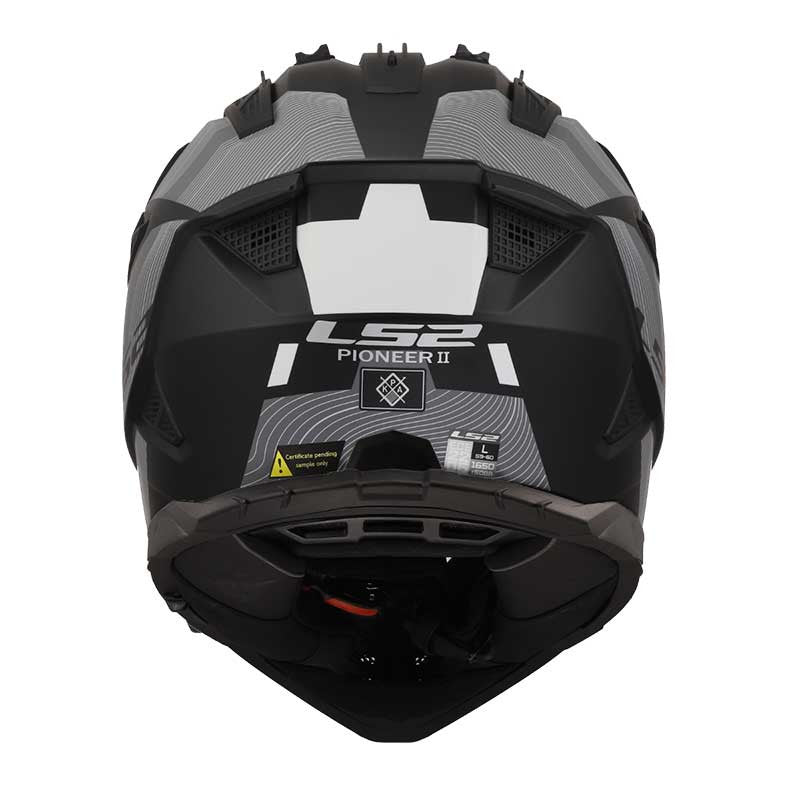 LS2 MX436 Pioneer II Hill Matt Black White Helmet - 06
