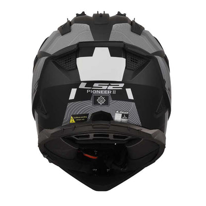 LS2 MX436 Pioneer II Hill Matt Black White Helmet - 06