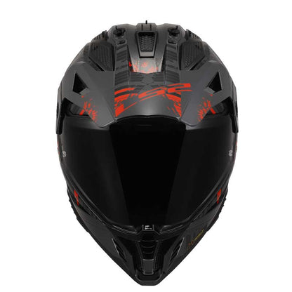 LS2 MX436 Pioneer II Crazy Black Red Helmet - 06