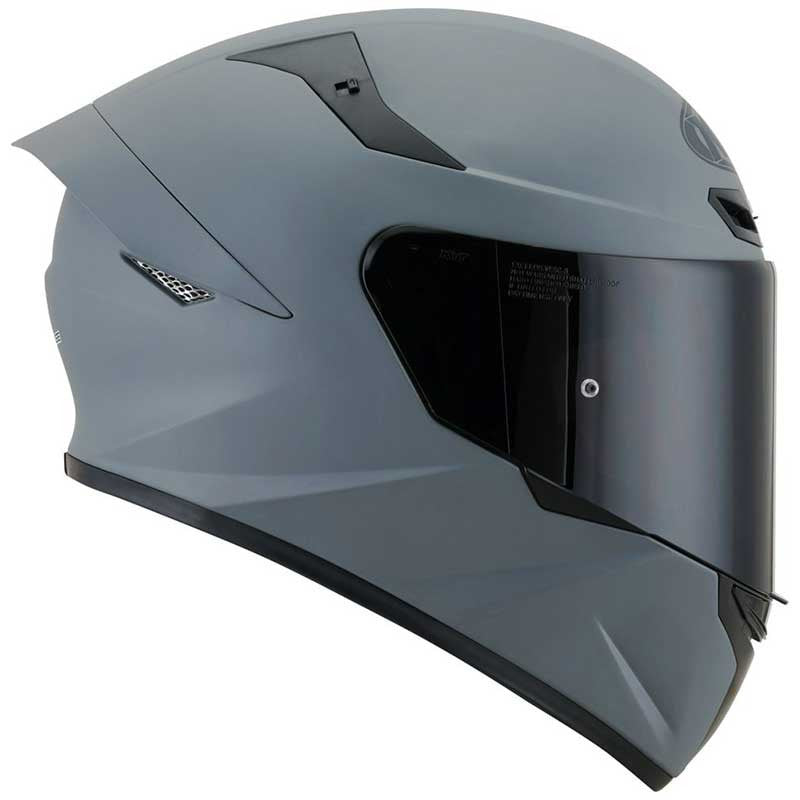 KYT TT Course Plain Matt Grey Helmet - AH Helmets