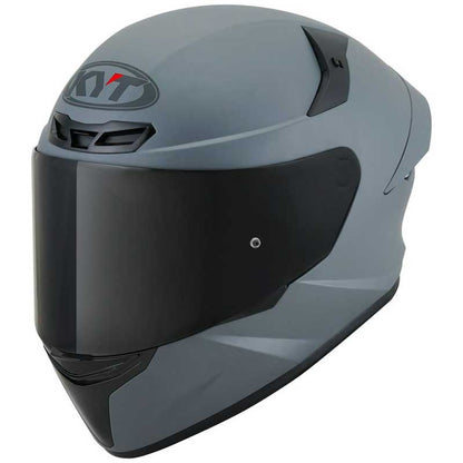 KYT TT Course Plain Matt Grey Helmet - AH Helmets