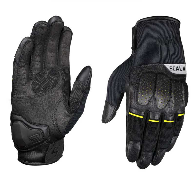 Scala Gears Speed 2 Gloves Black Hiviz - AH Helmets