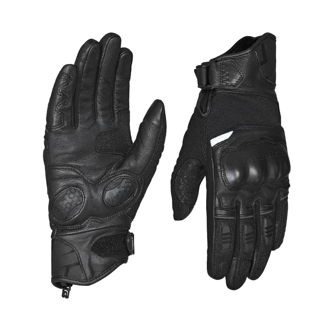 ViaTerra Holeshot – Black Riding Gloves - AH Helmets