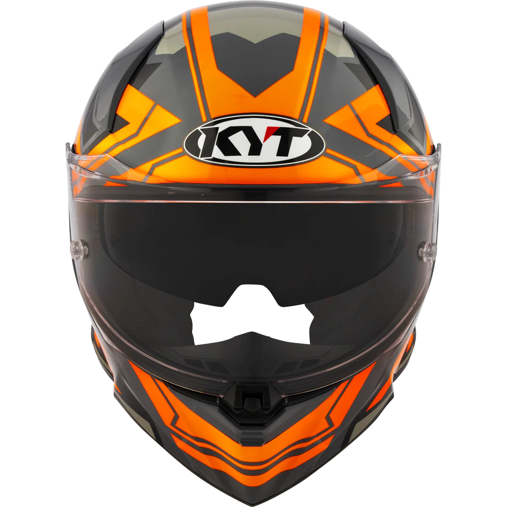 KYT R2R Pro Octane Black Orange Gloss Helmet