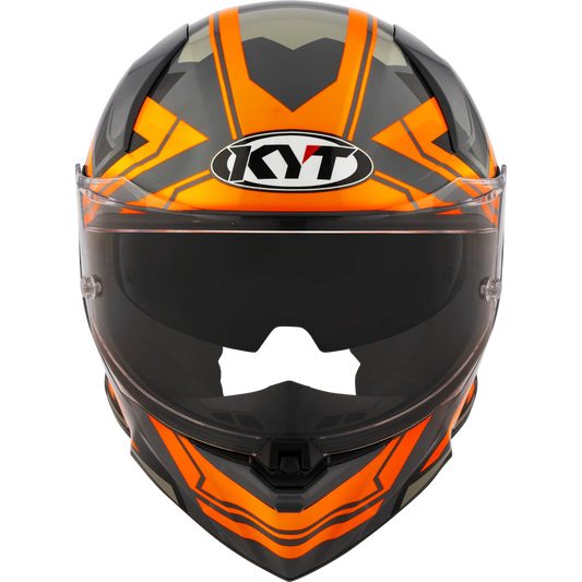 KYT R2R Pro Octane Black Orange Gloss Helmet