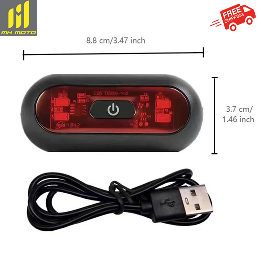 MH Moto Helmet Tail Light Chargable