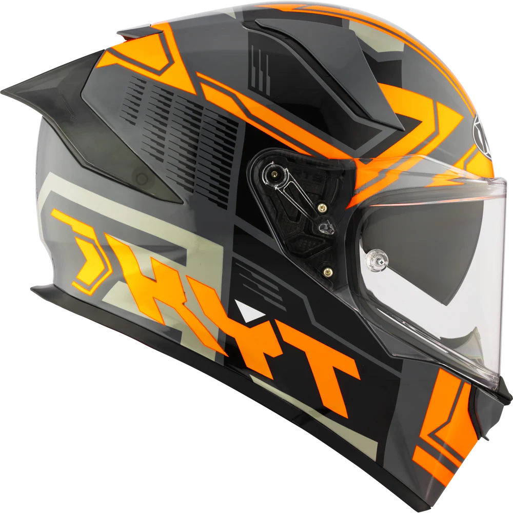 KYT R2R Pro Octane Black Orange Gloss Helmet