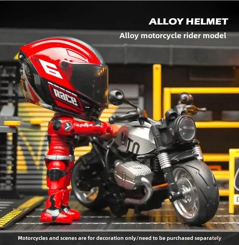 Flash Motorcycle Model Simulation Racer Motorcycle + Rider Set