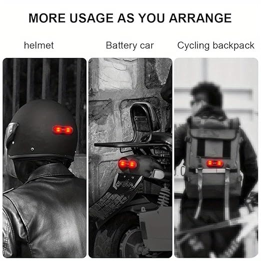 MH Moto Helmet Tail Light Chargable