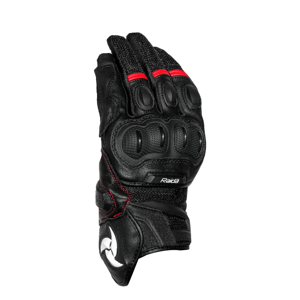 Raida AirWave Motorcycle Red Gloves - AH Helmets