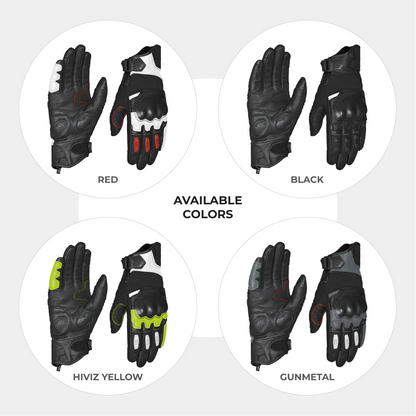 ViaTerra Holeshot – Black/Red Riding Gloves