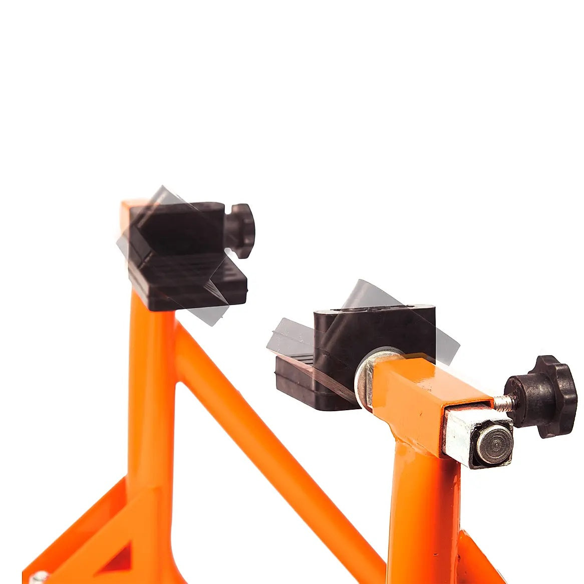 Rear Paddock Stand Dismantable with 360 Rotation- Black Orange-(Bike Wt upto: 280 kgs) - AH Helmets
