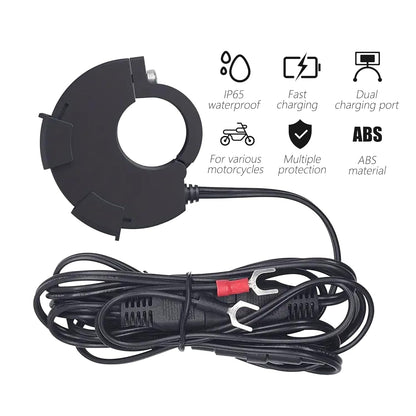 Aqua motorcycle Handlebar 30w USB plus C pin CHARGER