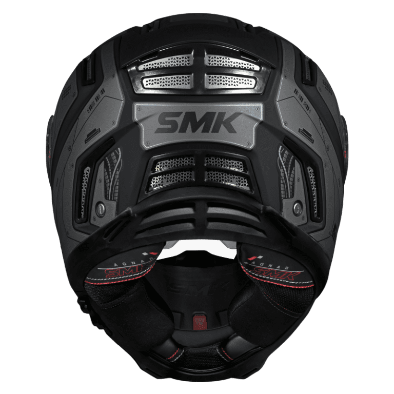 Smk Agnar Cyborg Gloss Black Grey Helmet