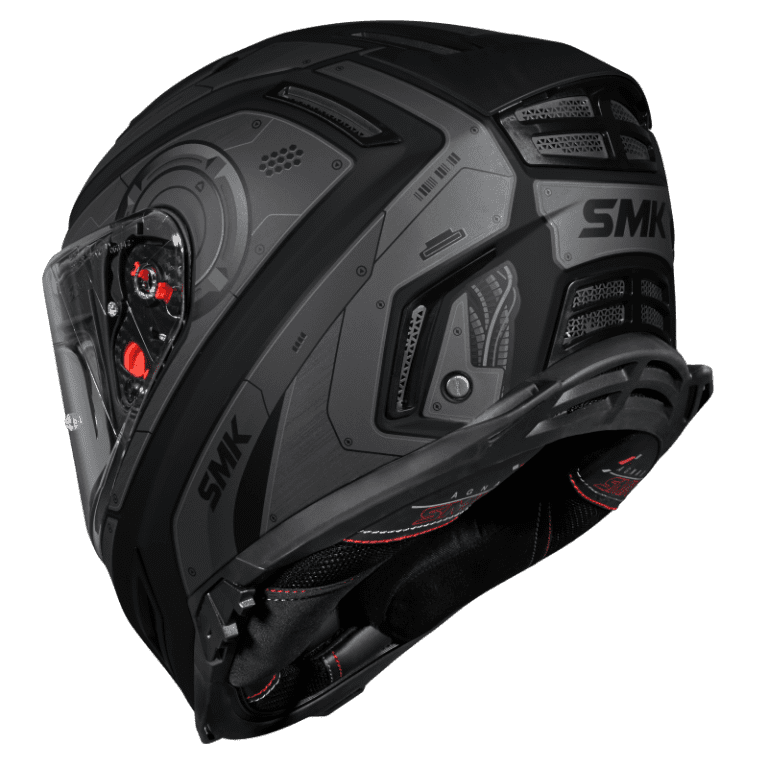 Smk Agnar Cyborg Gloss Black Grey Helmet