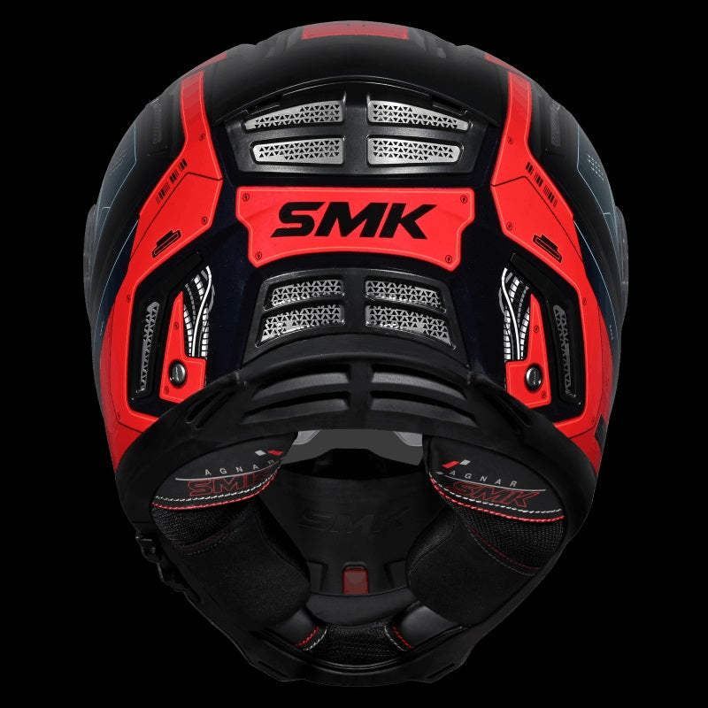 Smk Agnar Tektron GL535 TEAL CHROME Helmet
