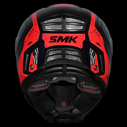 Smk Agnar Tektron GL535 TEAL CHROME Helmet