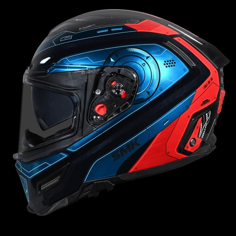 Smk Agnar Tektron GL535 TEAL CHROME Helmet