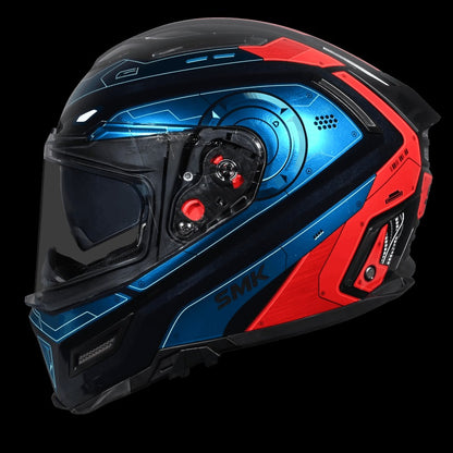 Smk Agnar Tektron GL535 TEAL CHROME Helmet