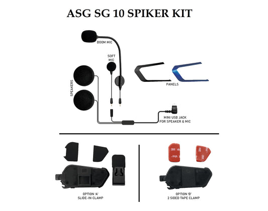 ASG SG10 Bluetooth Mesh Intercom Speaker & Mic set
