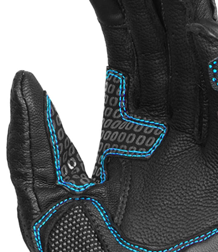 Rynox Advento Pro Black Blue Gloves - AH Helmets